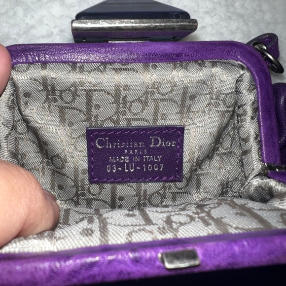 Dior Purple Pleated Plisse Wristlet *Authentic - Picture 7 of 7